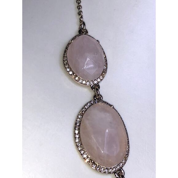 CHLOE + ISABEL rose quartz statement collar necklace- N225 - Picture 2 of 4